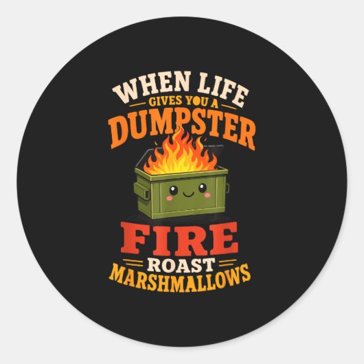 Lustige Marshmallow Runder Aufkleber (Vorderseite)