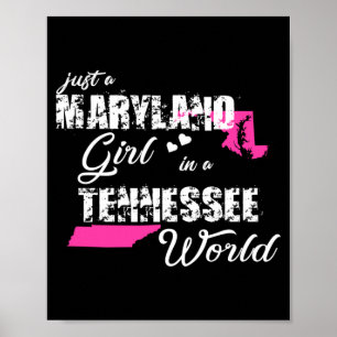 Lustige Maryland-Shirts Ein Mädchen aus Maryland i Poster