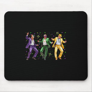 Lustige Maskierte Trump-Tanz Mardi Gras New Orlean Mousepad