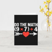 Lustige Mathe 67 Valentinstag Sechs Karte (Gelbe Blume)