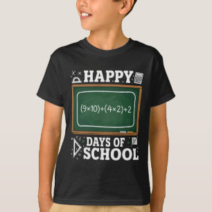 Lustige Mathe-Gleichung Frohe 100 Tage Schule Krei T-Shirt