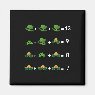 Lustige Mathe-Gleichung St. Patrick's Day Lehrer 1 Magnet