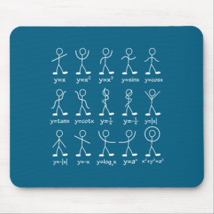 Lustige Mathe-Grafik-Strichfiguren Algebra Analysi Mousepad