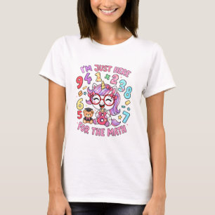 Lustige Mathe Ich bin nur hier für das Mathe T-Shi T-Shirt