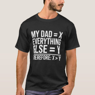 Lustige Mathe Liebe Papa ist größer als alles Humo T-Shirt