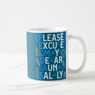 Lustige Mathe-Regeln Pemdas Pun Lehrer Mathe-Tag Kaffeetasse