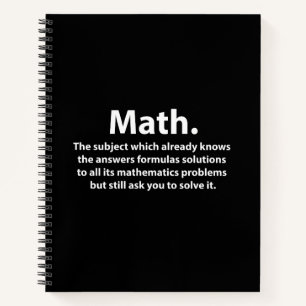 Lustige Mathe-Typografie Notizblock