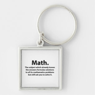 Lustige Mathe-Typografie Schlüsselanhänger