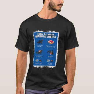 Lustige Mathe Unendliche Energie Katze Und Maschin T-Shirt
