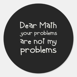 Lustige Mathe-Zitat Liebe Mathe Für Mädchen Jungen Runder Aufkleber