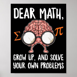 Lustige Mathe-Zitate für Mädchen, Jungen, Teenager Poster