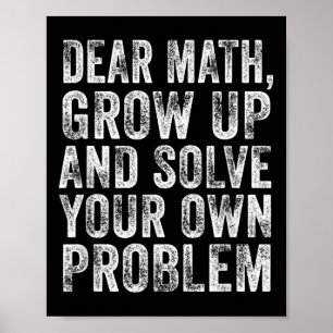 Lustige Mathe-Zitate Liebe Mathe-Lehrerin Schüler- Poster