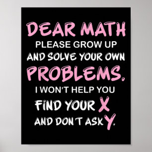 Lustige Mathe-Zitate Poster