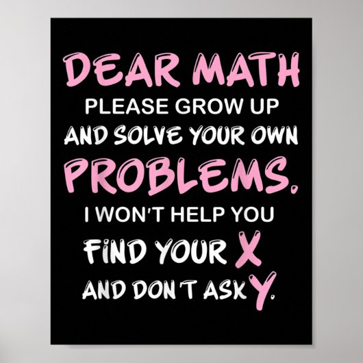 Lustige Mathe-Zitate  Poster (Vorne)