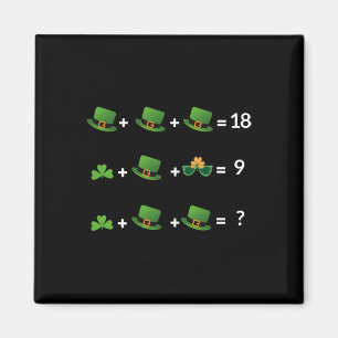 Lustige Mathematik-Gleichung St. Patricks Tag Lehr Magnet