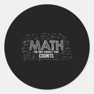 Lustige Mathematik ist das einzige Fach, das Mathe Runder Aufkleber