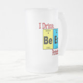 Lustige mattierte Bier-Tasse, trinke ich Bier Mattglas Bierglas (VorderseiteRechts)