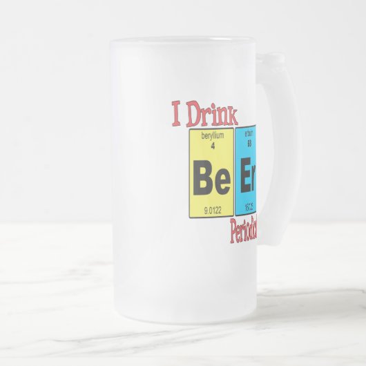 Lustige mattierte Bier-Tasse, trinke ich Bier Mattglas Bierglas (VorderseiteRechts)