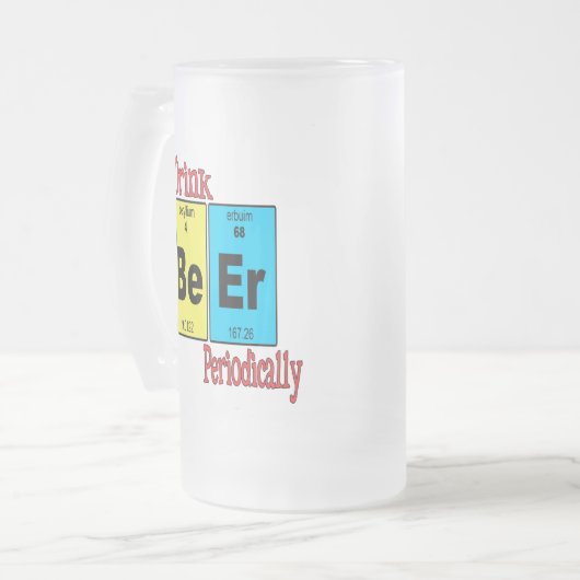 Lustige mattierte Bier-Tasse, trinke ich Bier Mattglas Bierglas (Vorderseite Links)