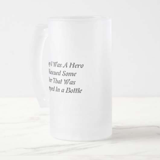 Lustige mattierte Glasbier-Tasse Mattglas Bierglas (Vorderseite Links)