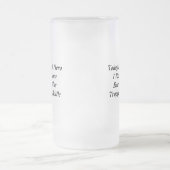 Lustige mattierte Glasbier-Tasse Mattglas Bierglas (Mittel)