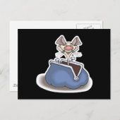 lustige Maus in Wechselgeld Postkarte (Vorne/Hinten)