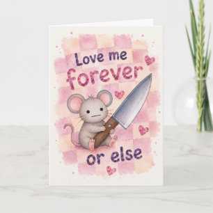 Lustige Maus Liebe mich für immer Grußkarte Karte