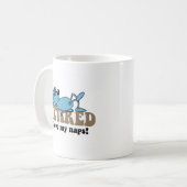 Lustige Mäusenickerchen machender Ruhestand Kaffeetasse (Vorderseite Links)
