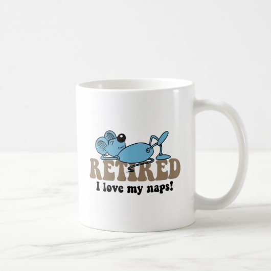 Lustige Mäusenickerchen machender Ruhestand Kaffeetasse (Rechts)