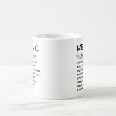 Lustige Mechaniker-Definition Kaffeetasse (Mittel)