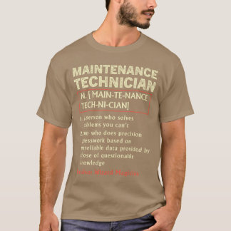 Lustige Mechaniker-Wartungstechniker-Definition D T-Shirt