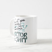 Lustige medizinische Schule Doktor-Graduation Kaffeetasse (Vorderseite Links)