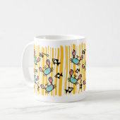 Lustige Meeresfrüchte Krabben Fisch Kaffeetasse (Vorderseite Links)