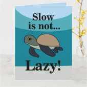 Lustige Meeresschildkröte Karte (Gelbe Blume)