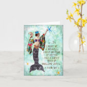 lustige Meerjungfrau Anais necard Karte (Gelbe Blume)