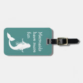Lustige Meerjungfrau-Reise Gepäckanhänger (Vorderseite horizontal)