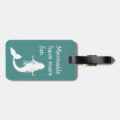 Lustige Meerjungfrau-Reise Gepäckanhänger (Rückseite horizontal)