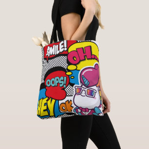 Lustige MehrfarbenComicunicorn-Pop-Kunst Tasche