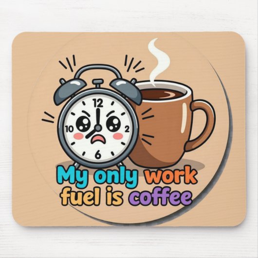Lustige "Mein einziges Arbeitsmittel ist Kaffee" W Mousepad (Vorne)