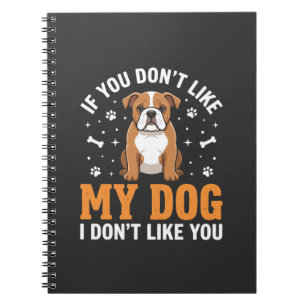 Lustige Mein Hund Bulldogge Zitat Notizblock