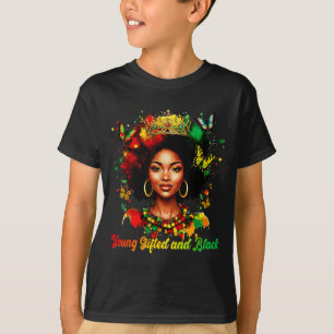 Lustige Melanin-Königin Jung Begabt Und Schwarz Af T-Shirt