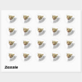 lustige Meme-Katze Runder Aufkleber (Blatt)