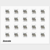 lustige Meme-Katze Runder Aufkleber (Blatt)