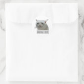 lustige Meme-Katze Runder Aufkleber (Tasche)