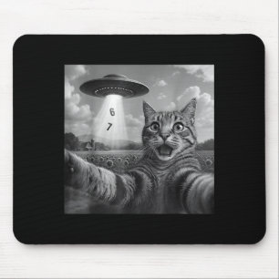 Lustige Meme-Katze Selfie Sechs Sieben Retro-Katze Mousepad
