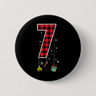 Lustige Meme-Spruch 6 7 Sechs Sieben Weihnachten N Button