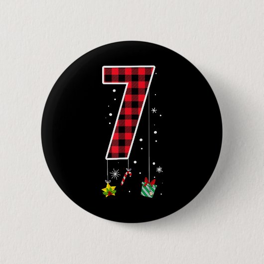 Lustige Meme-Spruch 6 7 Sechs Sieben Weihnachten N Button (Vorderseite)