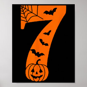Lustige Meme-Spruch Nr. 7 6 7 Sechs Sieben Hallowe Poster