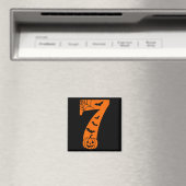 Lustige Meme-Spruch Nummer 7 6 7 Sechs Sieben Hall Magnet (In Situ (Geschirrspüler))