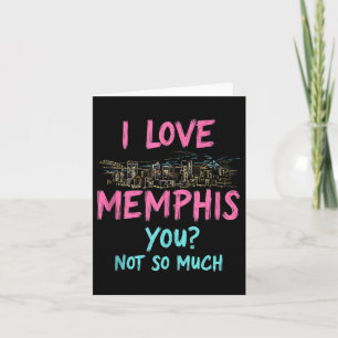 Lustige Memphis Tennessee Nacht Skyline Vintage Ta Karte